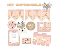 Kit Cumpleaños Animales Bosque Encantado Imprimible Editable