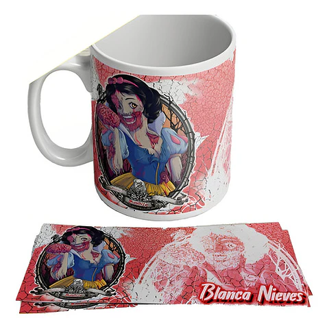 Kit Diseños Plantillas Tazas Princesas Disney Halloween