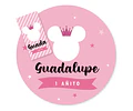 Kit Imprimible Minnie Coronita Glitter Rosa Tukit