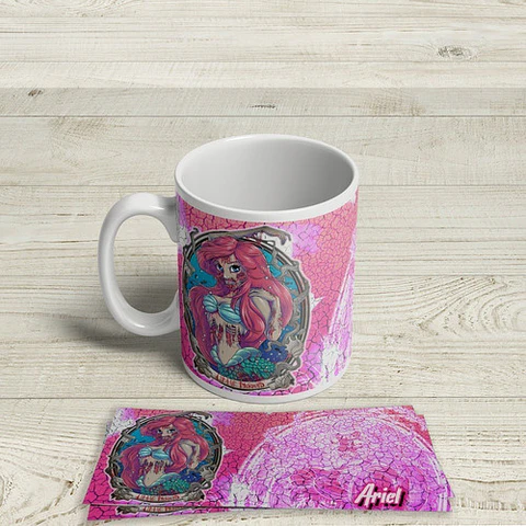 Kit Diseños Plantillas Tazas Princesas Disney Halloween