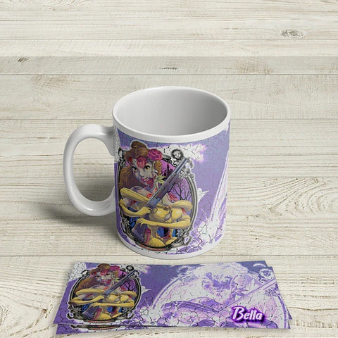 Kit Diseños Plantillas Tazas Princesas Disney Halloween