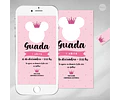Kit Imprimible Minnie Coronita Glitter Rosa Tukit