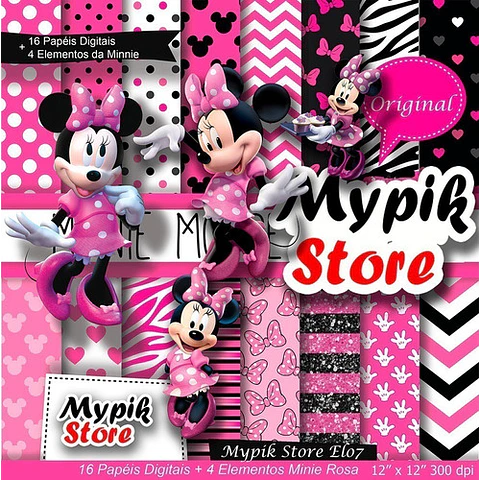 Papeles Fondos E Imagenes Png Digitales Minnie Rosa