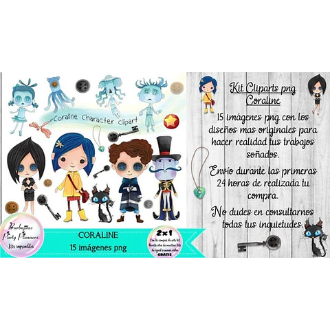 Cliparts Imagenes Png Coraline Kit Imprimible