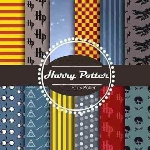 Kit Imprimible Harry Potter 12 Fondos