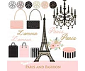 Cliparts Png Y Papeles Digitales Paris Rosa Y Negro M16