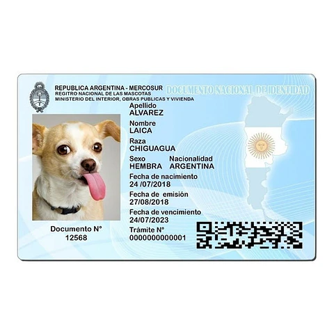 Dni Canino 100 % Editable Formato Psd
