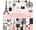 Cliparts Png Y Papeles Digitales Paris Rosa Y Negro M16