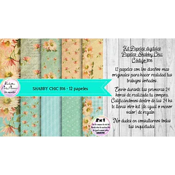 Papeles Digitales Shabby Chic Vintage Rosa Y Beige B16