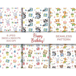 Papeles Digitales Animales Del Bosque Cumpleaños Is16
