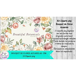 Cliparts Png Bouquet De Flores Acuarela Fb6
