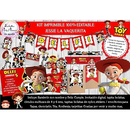 Kit Imprimible Candy Bar Jessie Toy Story 100% Editable