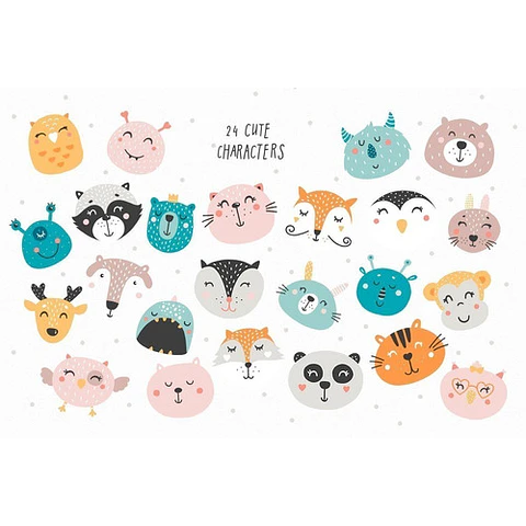 Cliparts Png Papeles Digitales Animales Nórdicos Sonrisas