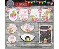 Kit Imprimible Candy Bar Flamenco Rosa El Mas Completo