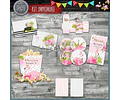 Kit Imprimible Candy Bar Flamenco Rosa El Mas Completo