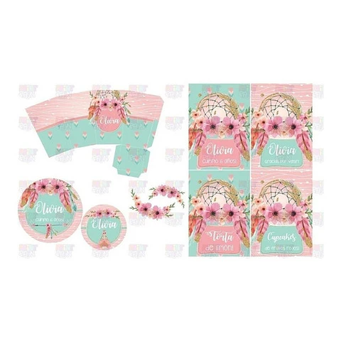 Kit Imprimible Atrapa Sueños Editable