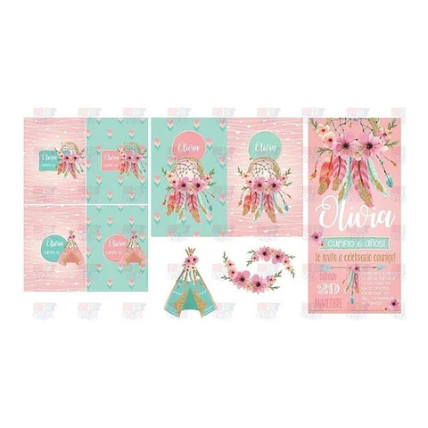 Kit Imprimible Atrapa Sueños Editable