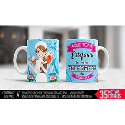 Profesiones Aquí Toma El Mejor Sublimacion Tazas Pack 1