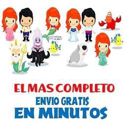 Pack Imágenes Hd Clipart La Sirenita + Vectores + Regalo