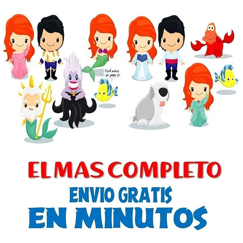 Pack Imágenes Hd Clipart La Sirenita + Vectores + Regalo