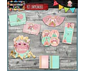 Kit Imprimible Candy Bar Atrapa Sueños Bautismo Completo