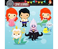 Pack Imágenes Hd Clipart La Sirenita + Vectores + Regalo