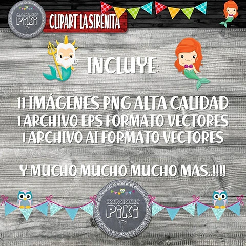 Pack Imágenes Hd Clipart La Sirenita + Vectores + Regalo