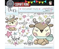 Pack Imágenes Hd Clipart Tierno Invierno Reno Bebe Caperuza