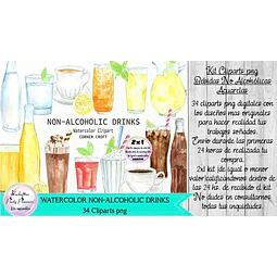 Cliparts Imagenes Png Bebidas Sin Alcohol Acuarela 