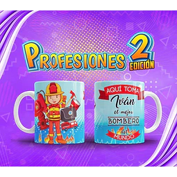 Plantillas Sublimación Tazas - Profesiones Versión 2