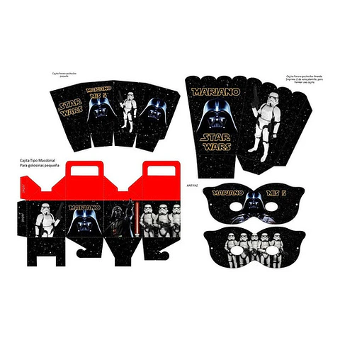 Kit Imprimible Candy Bar Darth Vader El Mas Completo