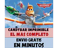 Kit Imprimible Candy Bar Aviones El Mas Completo