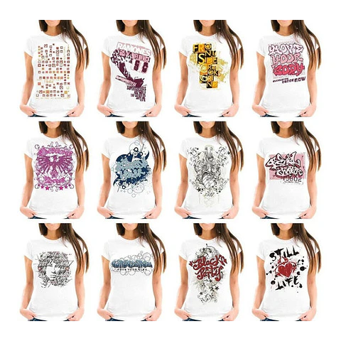 160 Diseños Vectores De Remeras Dama Sublimación Serigrafía 
