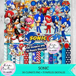 Papeles Y Cliparts Png Digitales Sonic Kit Imprimible