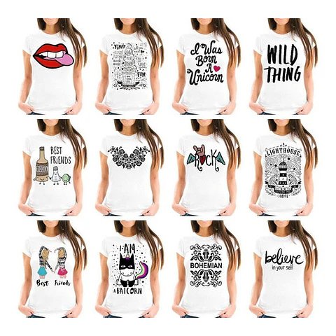160 Diseños Vectores De Remeras Dama Sublimación Serigrafía 