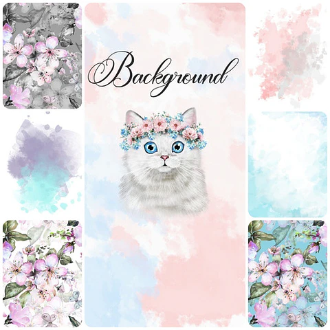Cliparts Png Papeles Gatos Gatitos Gatas Gatitas Con Flores