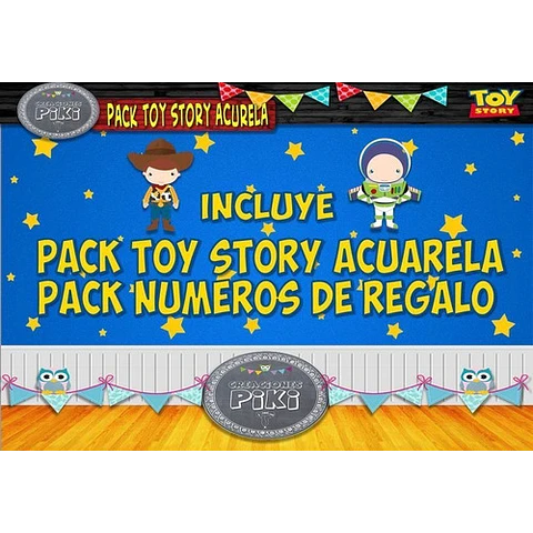 Pack Imágenes Clipart Toy Story Acuarela Woody Buzz + Regalo