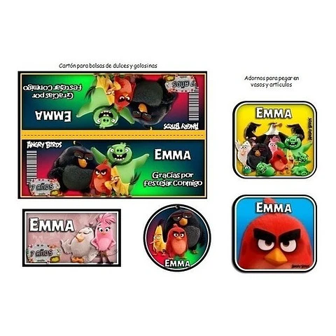 Kit Imprimible Candy Bar Angry Birds Movie El Mas Completo
