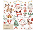 Cliparts Y Papeles Digitales Navidad Papa Noel Acuarela Ni4