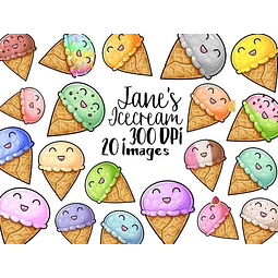 Cliparts Imagenes Png Helados De Colores Pasteles Jk31