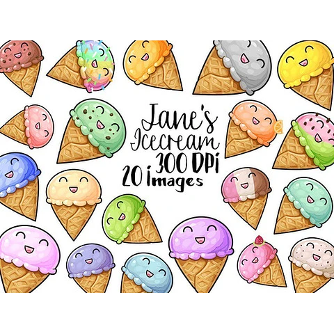 Cliparts Imagenes Png Helados De Colores Pasteles Jk31