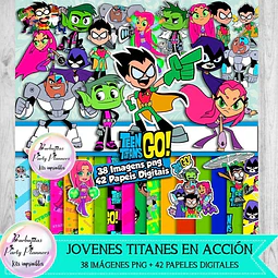 Papeles Digitales Y Cliparts Png Jovenes Titanes En Accion