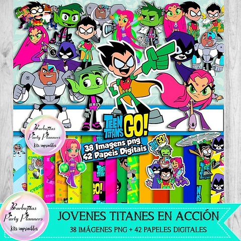 Papeles Digitales Y Cliparts Png Jovenes Titanes En Accion