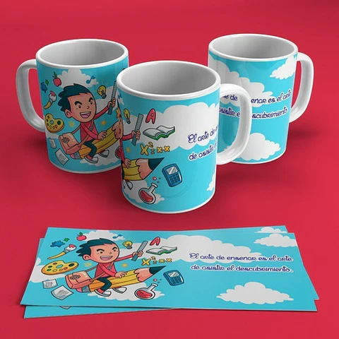 + De 60 Plantillas Sublimación Tazas - Día Del Maestro