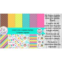 Owl Papers Papeles Lechuzas Buhos