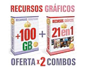 Oferta 2 Mega Combos De Recursos Gráficos Para Diseñadores 