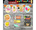 Kit Imprimible Candy Bar Flamencos Anana Tropical Hawaiana 