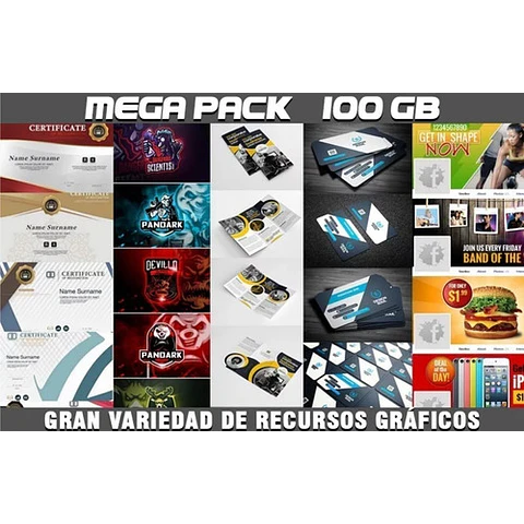 Oferta 2 Mega Combos De Recursos Gráficos Para Diseñadores 