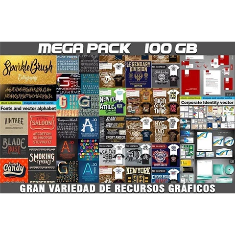 Oferta 2 Mega Combos De Recursos Gráficos Para Diseñadores 