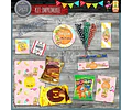 Kit Imprimible Candy Bar Flamencos Anana Tropical Hawaiana 
